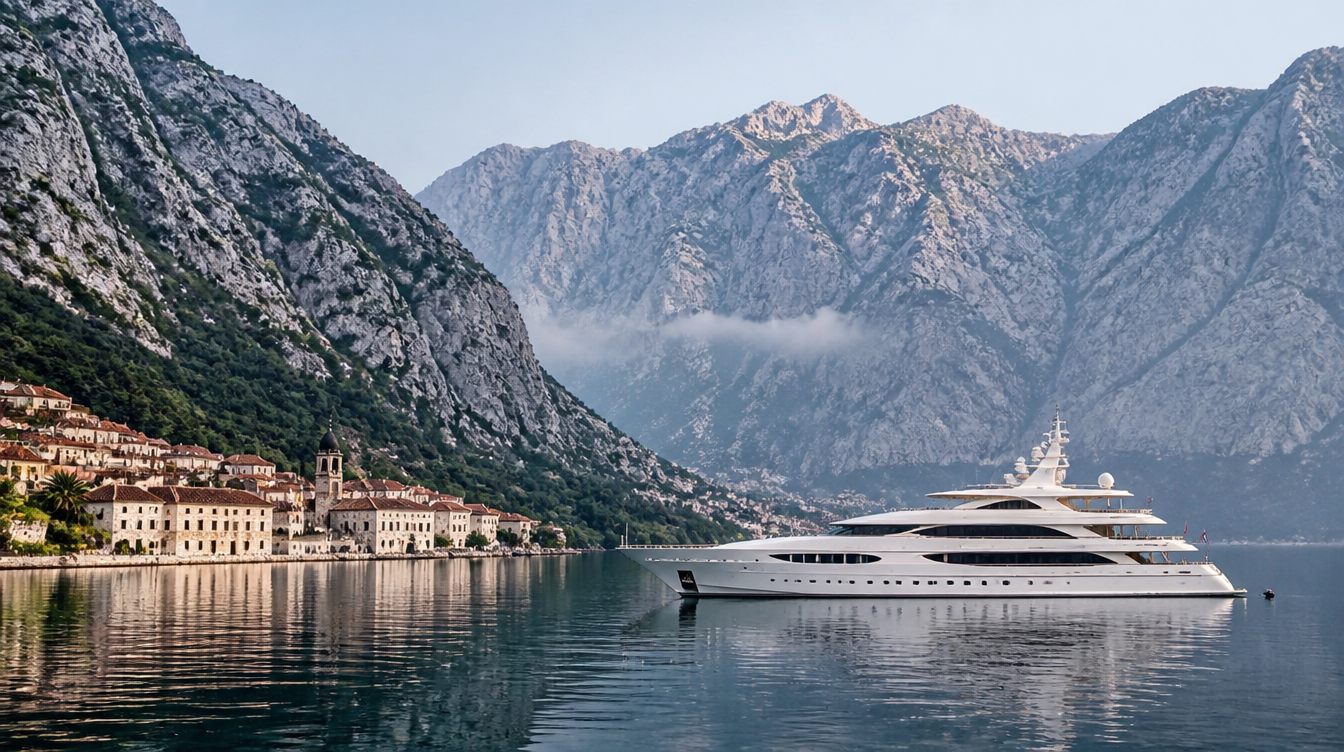 Adriatic — superyacht in the Bay of Kotor