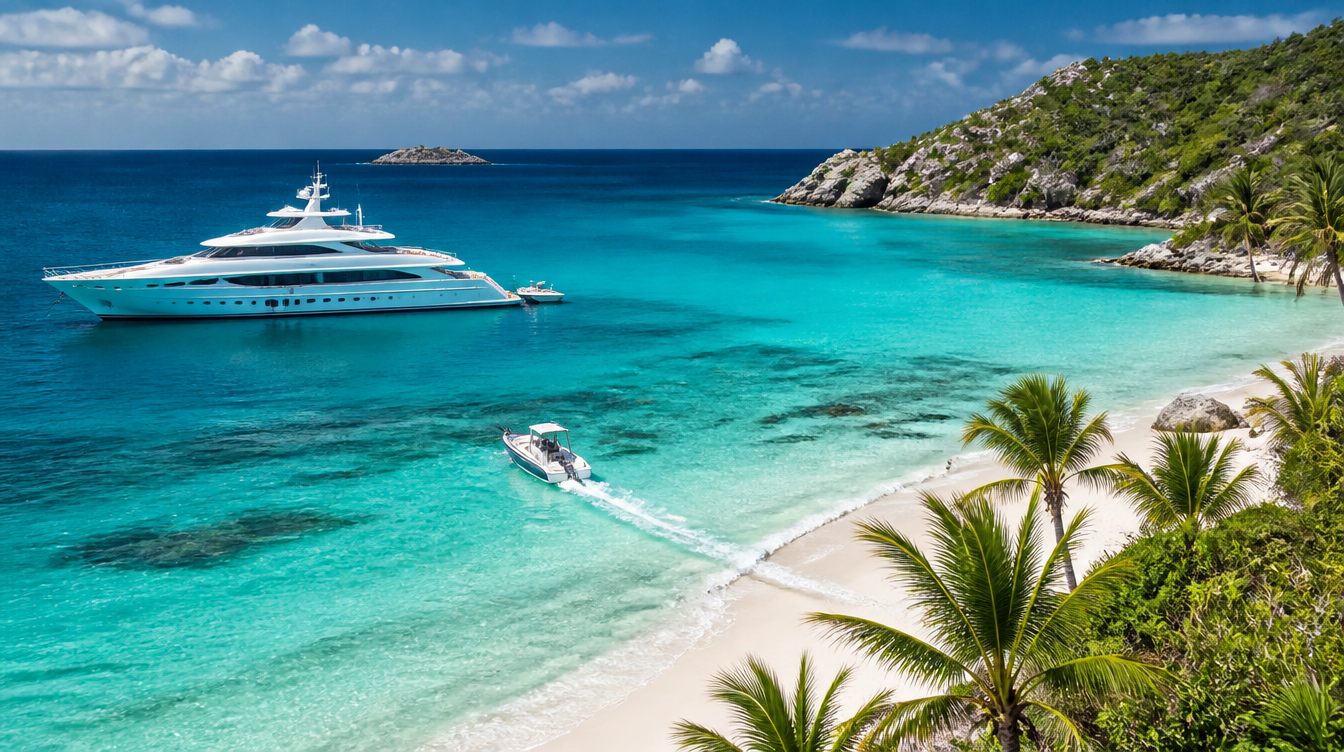 Caribbean — superyacht anchored near St Barts