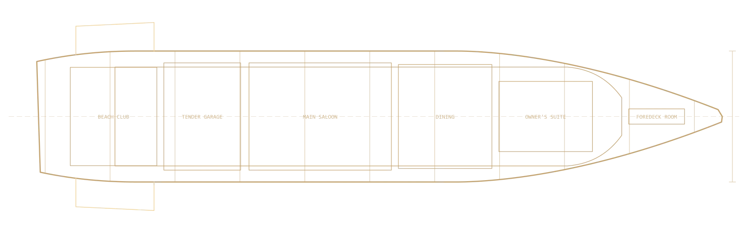 General arrangement drawing, lower deck